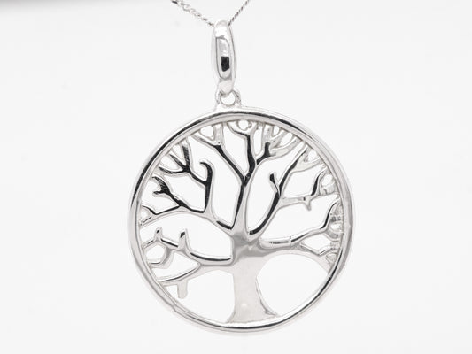 Beautiful 925 Sterling Silver Tree of Life Pendant & Necklace - British Made