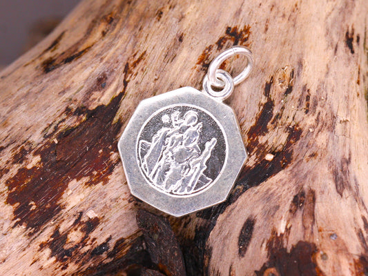 BJC® Sterling Silver St Saint Christopher Pendant / Medallion Travel Necklace STC6