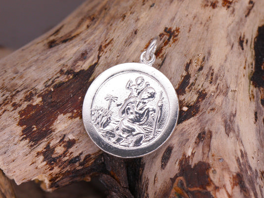 BJC® Sterling Silver St Saint Christopher Pendant / Medallion Travel Necklace STC7