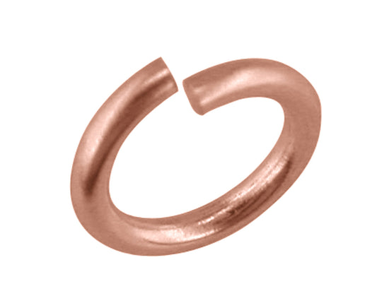 Solid 9ct Rose Gold 4mm Open Medium Weight Jump Rings For Jewellery Making