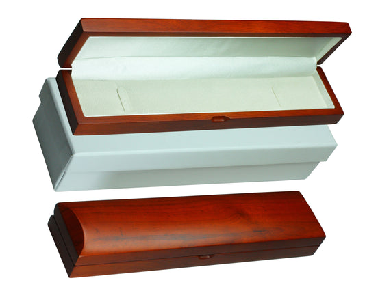 BJC® Natural Mahogany Bracelet / Watch Box Wooden Wood Jewellery Gift Box