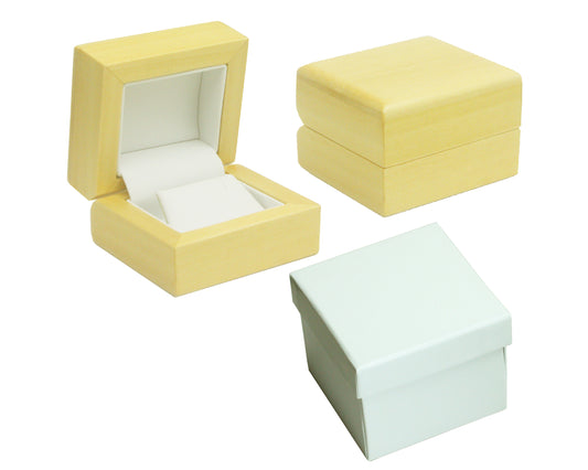 BJC® Natural Maple Stud Earring Box Wooden Wood Jewellery Gift Box