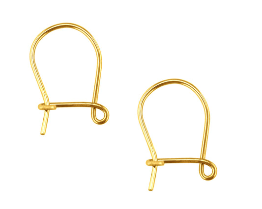 9ct Yellow Gold Earring Safety Wires Hooks Findings 13mm Sold In Pairs 375 High Quality