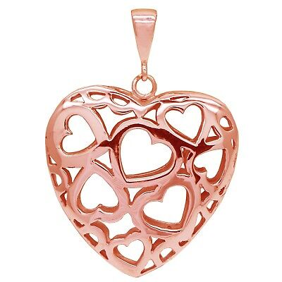 Beautiful Large 9ct Rose Gold Hearts of Hearts Pendant Stunning design