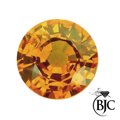 BJC® Loose Natural Orange Sapphire Round Brilliant Cut Multiple Natural Stones