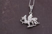 Sterling Silver 925 Welsh Dragon Cymru Wales Made Pendant & Optional Necklace