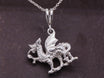 Sterling Silver 925 Welsh Dragon Cymru Wales Made Pendant & Optional Necklace