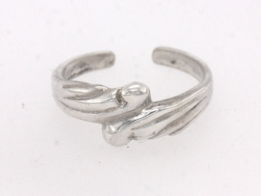 BJC® Sterling Silver 925 Feather Design Universal Toe Ring 1.5 Grams Brand New