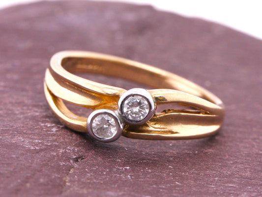 BJC® 9ct Yellow Gold Diamond 0.20ct Dress Size M Engagement Dress Ring R71