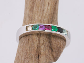 BJC® 9ct White Gold Channel Set Eternity DEAREST Ring Full Range of Sizes & Gift Boxes