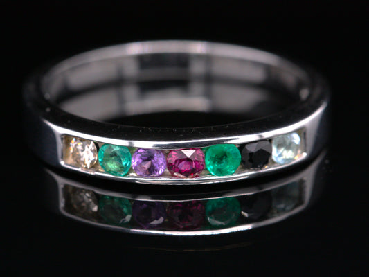 BJC® 9ct White Gold Channel Set Eternity DEAREST Ring Full Range of Sizes & Gift Boxes