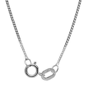 BJC® 9ct White Gold Microcurb Curb Hanging Pendant Chain Necklace Necklaces