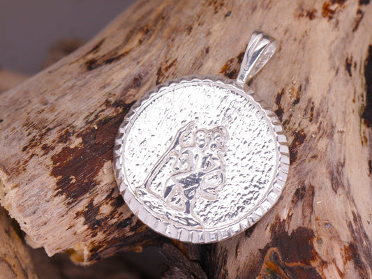 BJC® Sterling Silver St Saint Christopher Pendant / Medallion Travel Necklace STC30