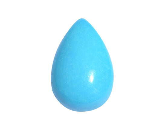 BJC® Loose Turquoise Pear Cut Cabochon Cut 8mm x 5mm Natural Turquoise Stones