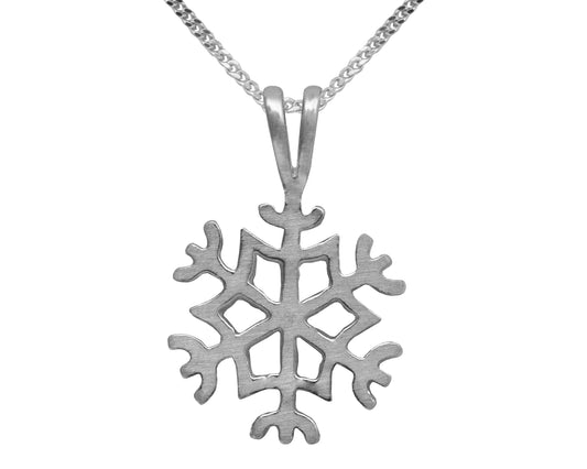 BJC® Sterling Silver 925 Unique Snowflake Necklace Pendant Lovingly Handmade In Wales