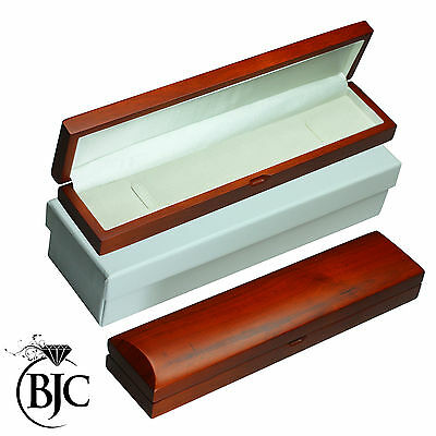 BJC® Natural Mahogany Bracelet / Watch Box Wooden Wood Jewellery Gift Box