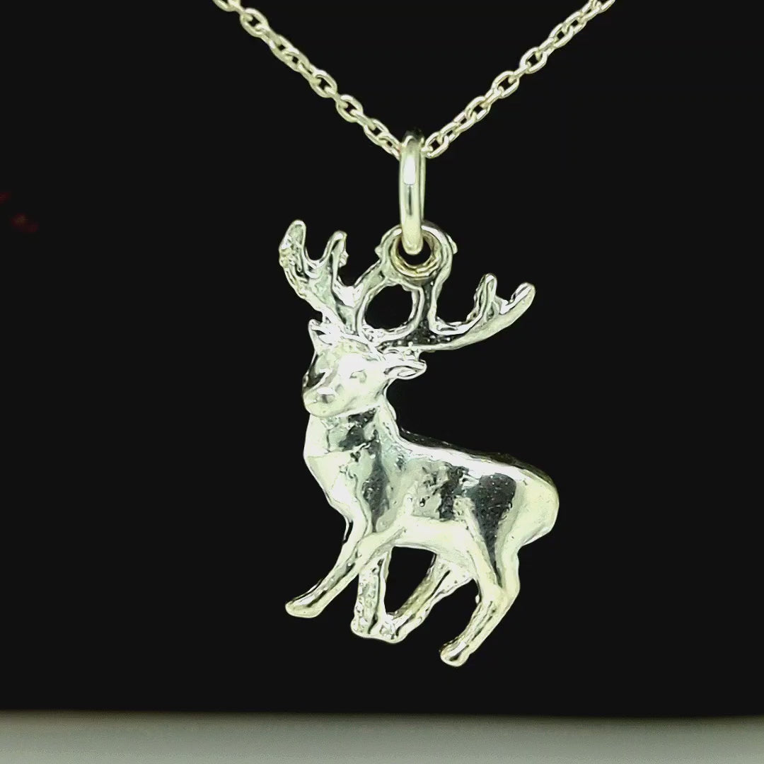 Sterling silver hot sale deer charm