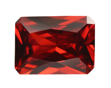 BJC® Loose Natural Garnet Emerald Cut Red / Brown  5mm x 3mm 0.37ct