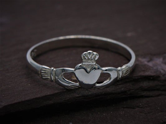 BJC® Childs Sterling Silver Claddagh Dress Ring Size A - L Brand New In Gift Box