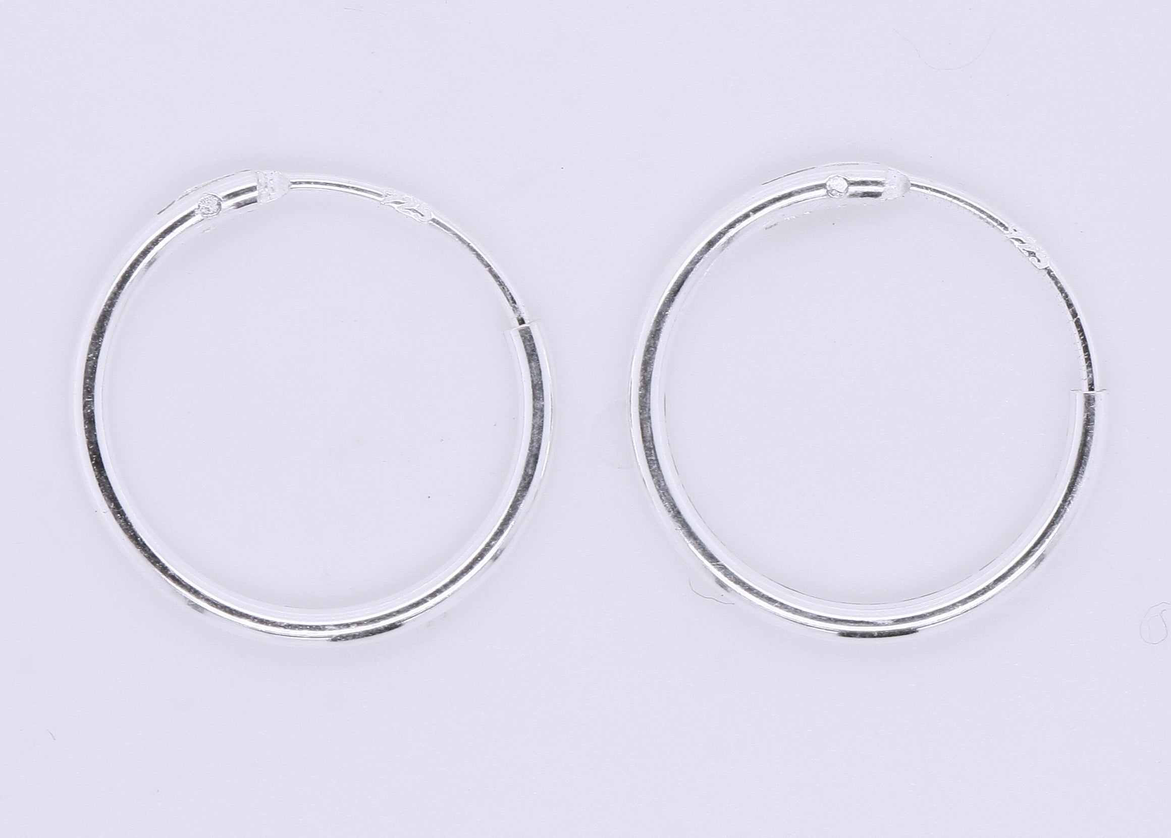 Silver circle sale earrings