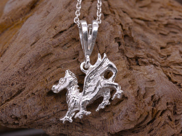 BJC® Sterling Silver 925 Welsh Dragon Cymru Wales Made Pendant & Necklace