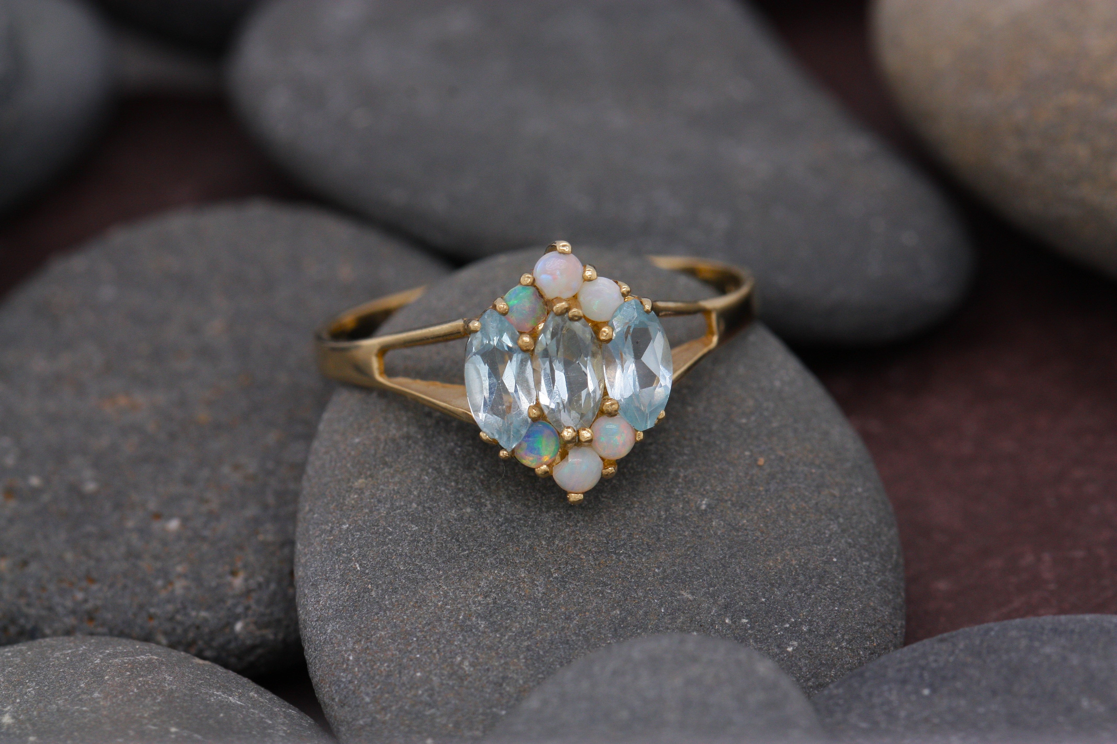 Opal and sale topaz ring