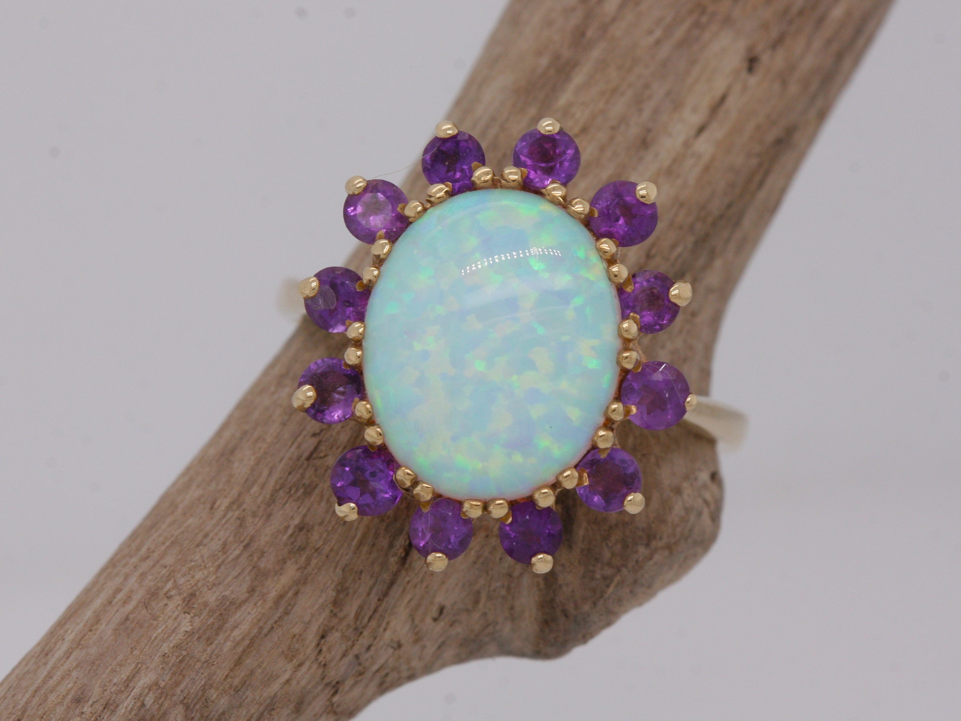 Opal and amethyst on sale ring