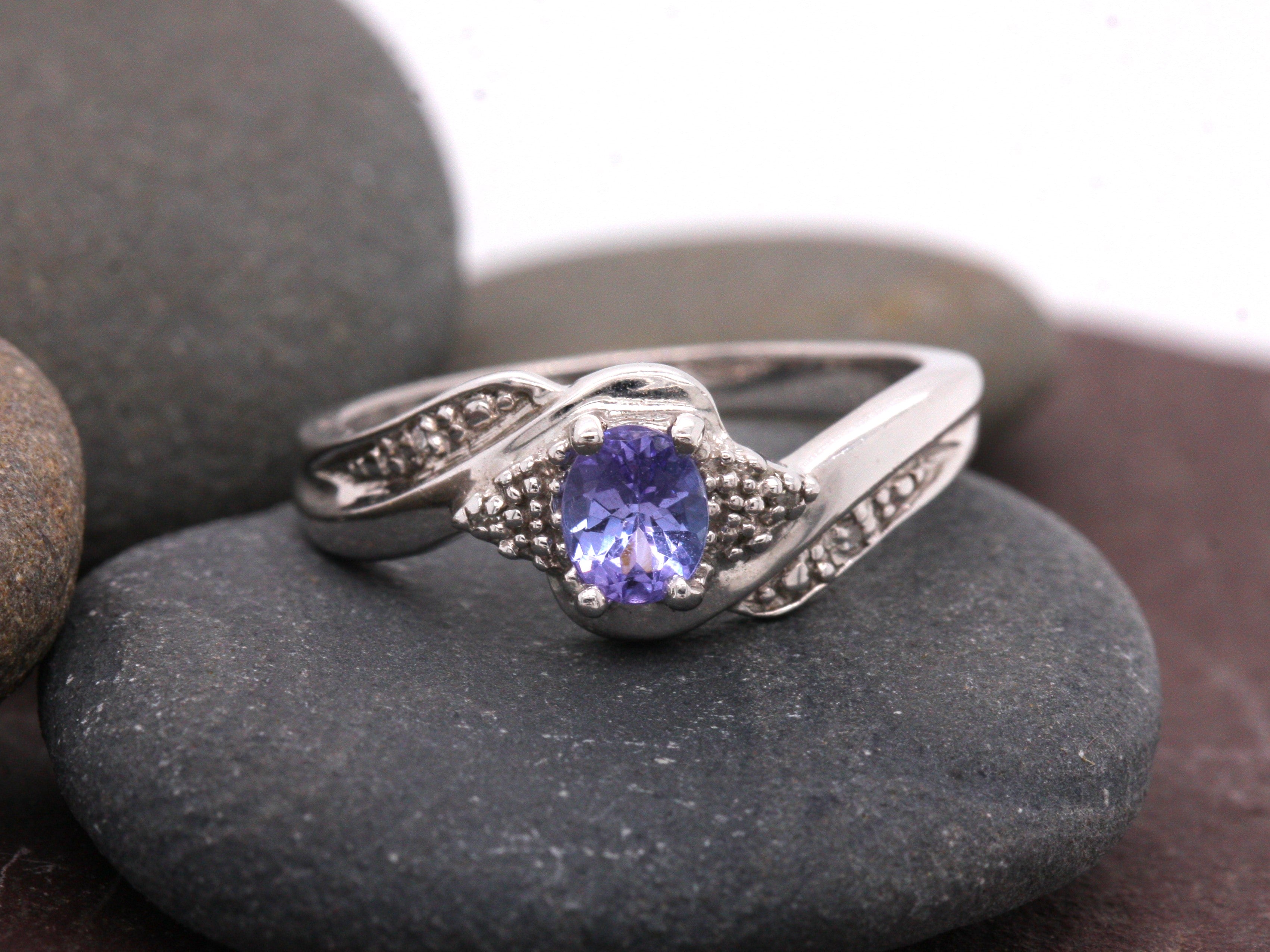 Silver and clearance tanzanite ring