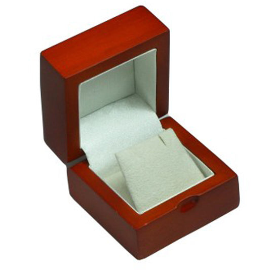 Natural Mahogany Earring Box Wooden Wood Jewellery Engagement Gift Box
